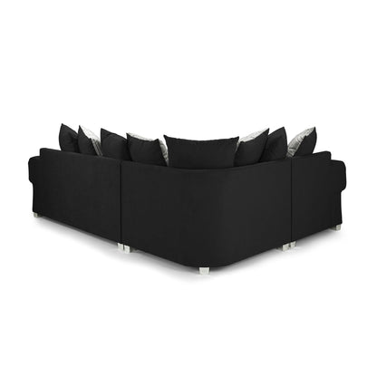 Jude Scatterback Sofa Black Left Hand Facing Corner