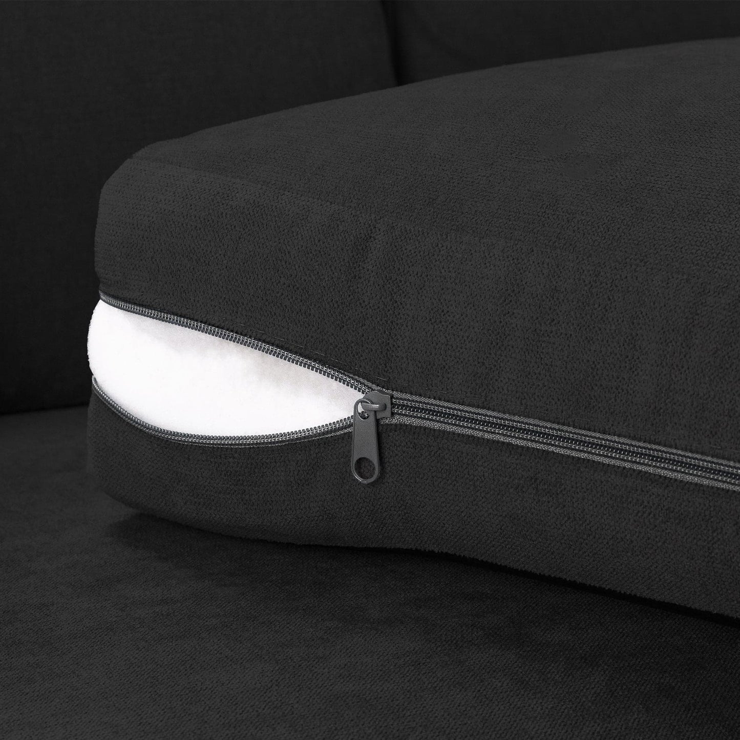 Jude Scatterback Sofa Black Left Hand Facing Corner