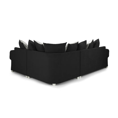 Jude Scatterback Sofa Black Right Hand Facing Corner
