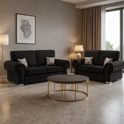 Jude Fullback Sofa Black 3+2 Set