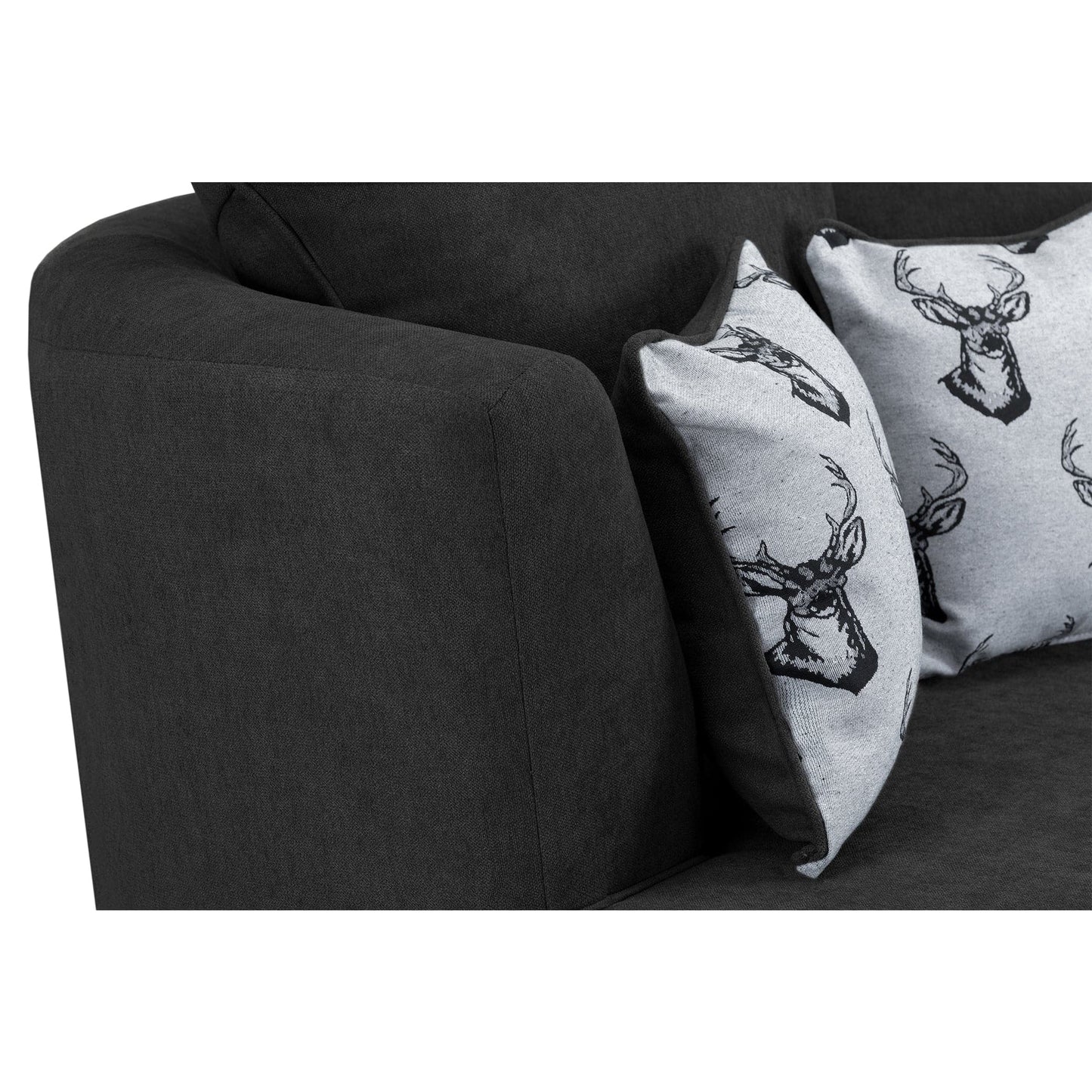Jude Fullback Sofa Black Swivel Chair
