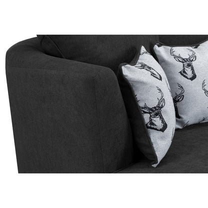 Jude Fullback Sofa Black Swivel Chair