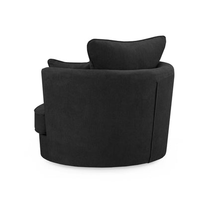 Jude Fullback Sofa Black Swivel Chair