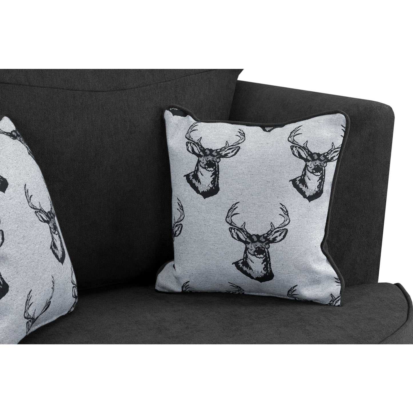 Jude Fullback Sofa Black Swivel Chair