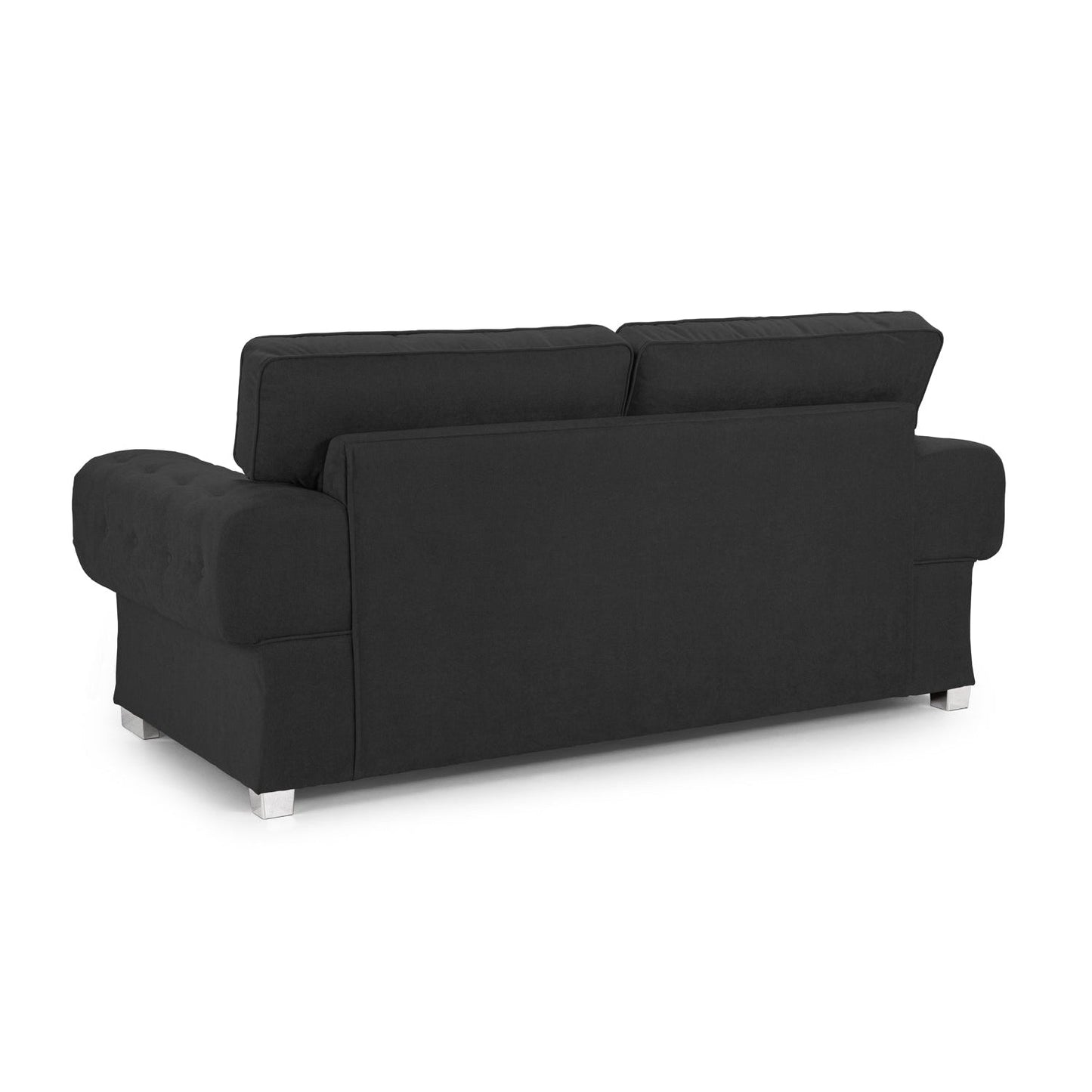 Jude Fullback Sofa Black 3 Seater