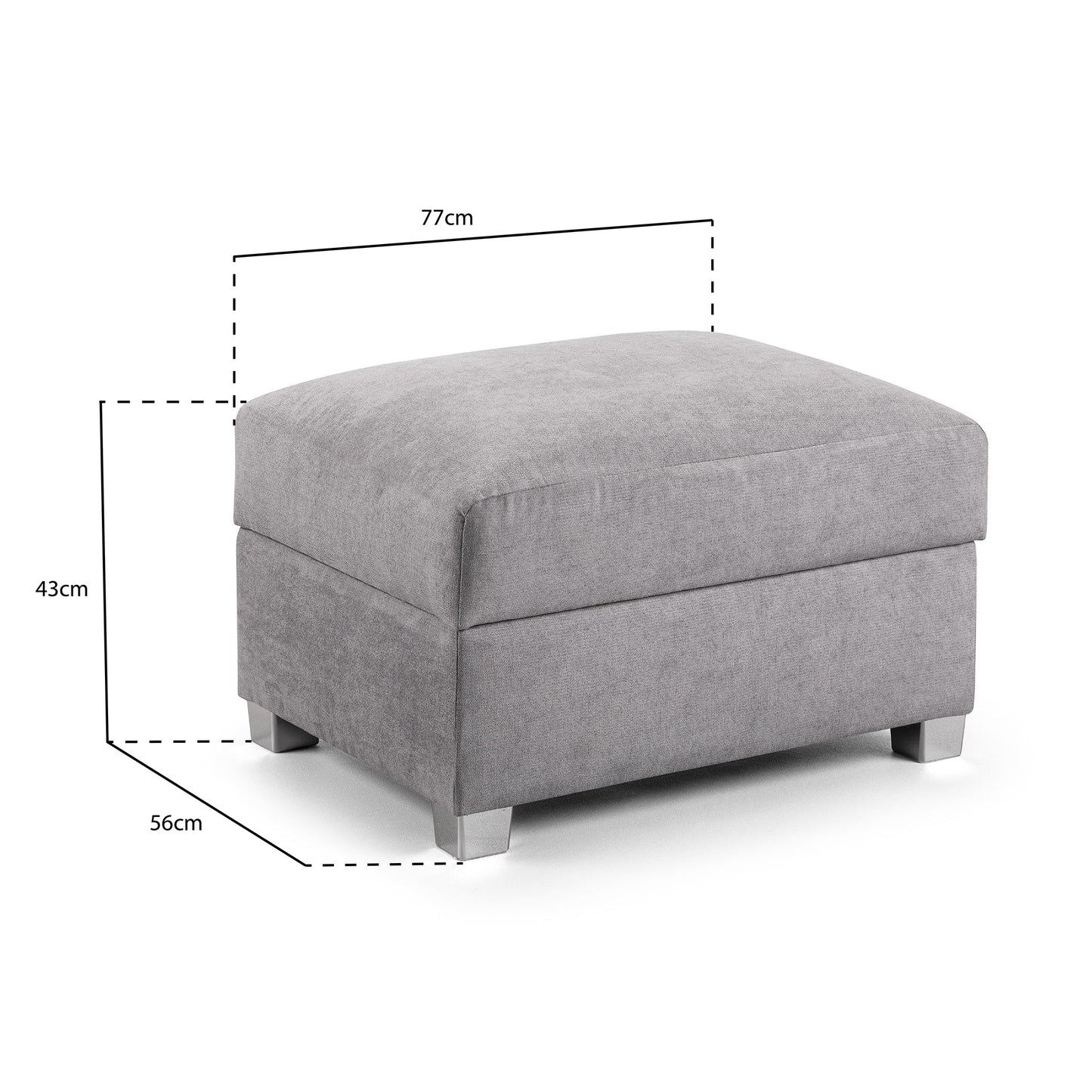 Jude Fullback Sofa Grey Footstool