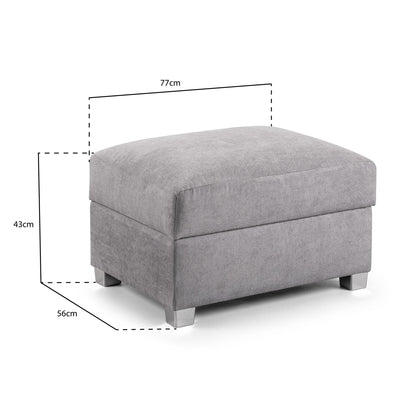 Jude Fullback Sofa Grey Footstool