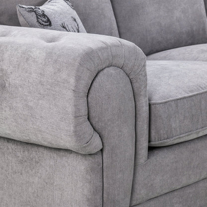 Jude Fullback Sofa Grey Large Corner