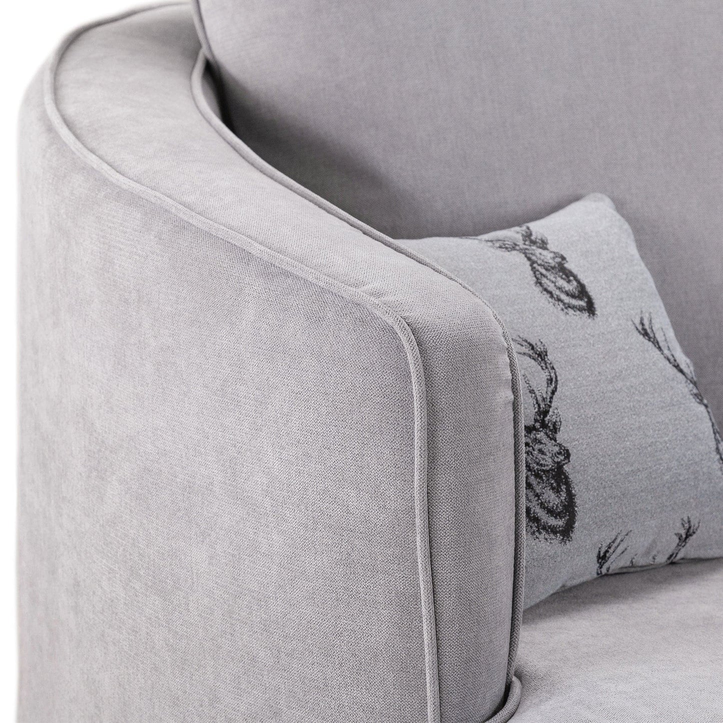 Jude Fullback Sofa Grey Swivel Chair