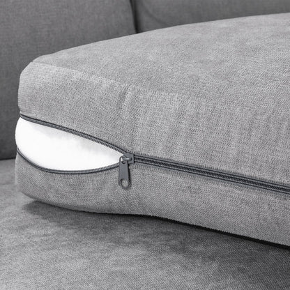 Jude Fullback Sofa Grey 3 Seater