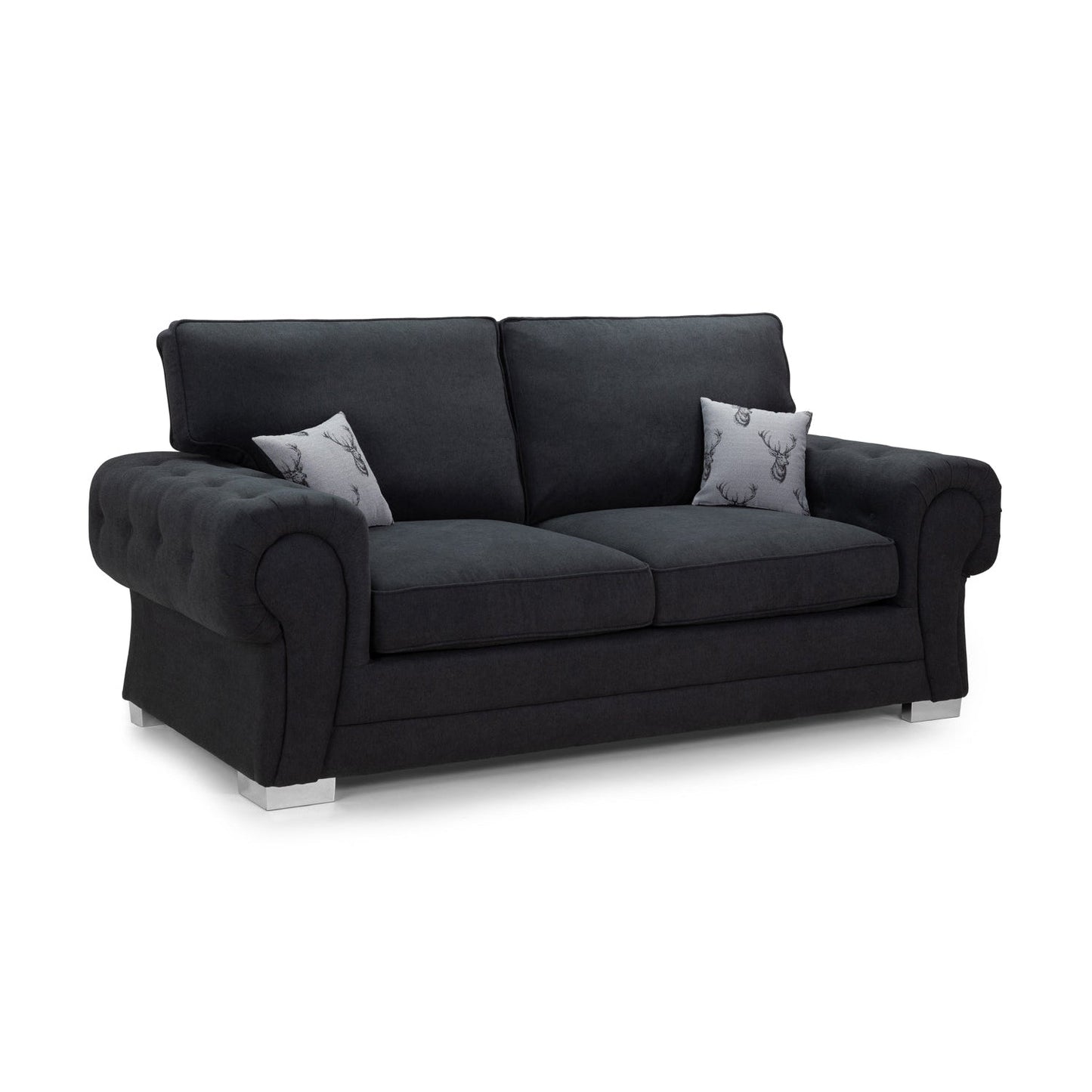 Jude Fullback Sofabed Black 3 Seater