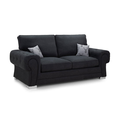 Jude Fullback Sofabed Black 3 Seater
