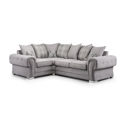Jude Scatterback Sofa Grey Left Hand Facing Corner