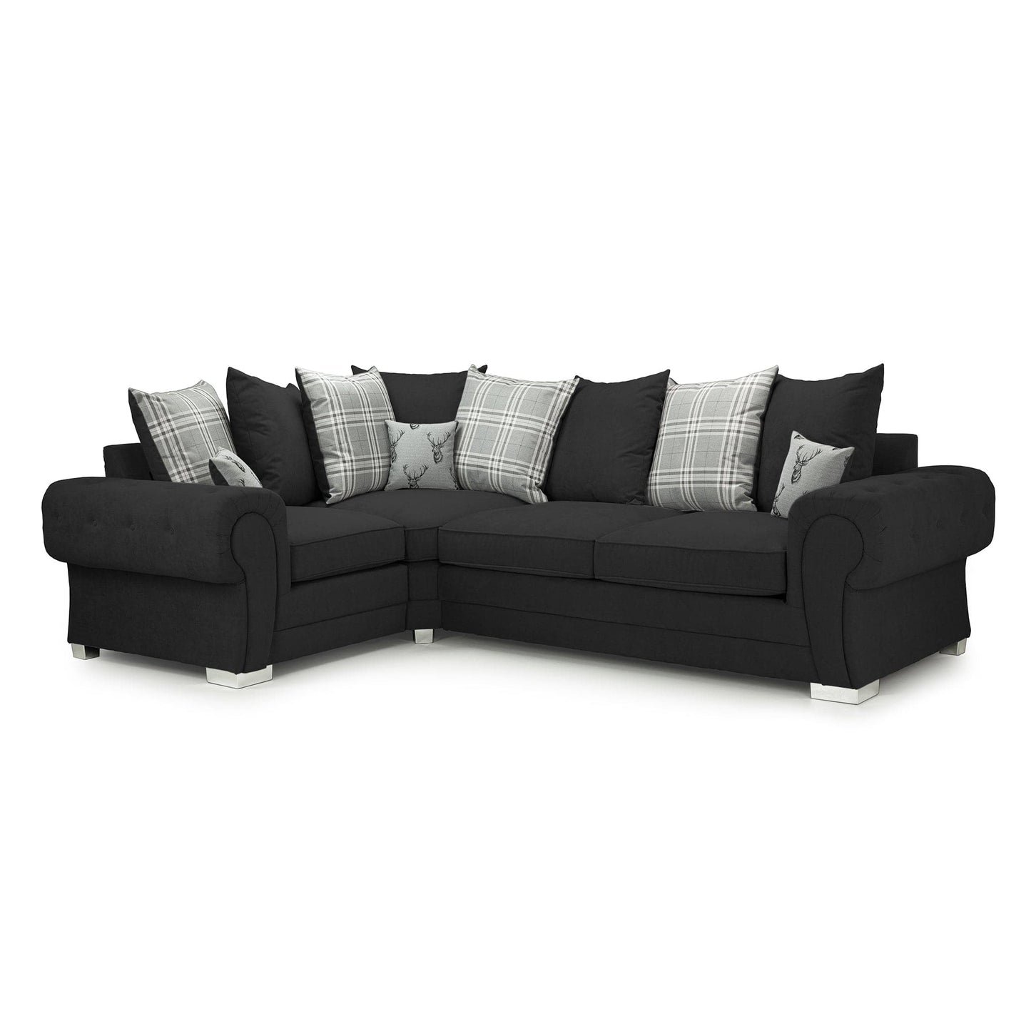 Jude Scatterback Sofabed Black Left Hand Facing Corner