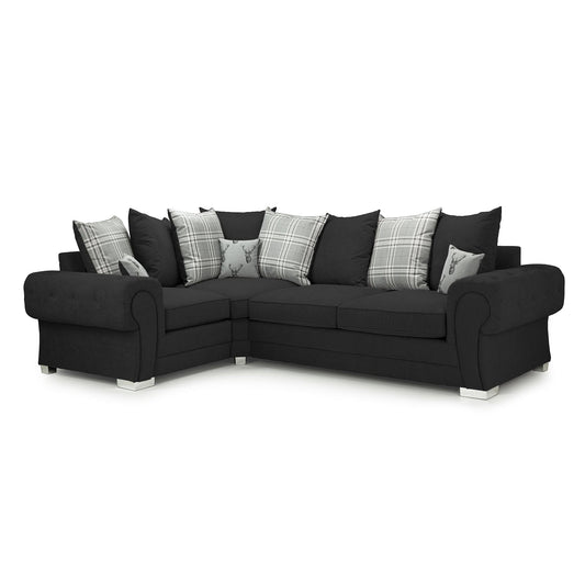 Jude Scatterback Sofabed Black Left Hand Facing Corner