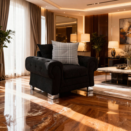 Jude Scatterback Sofa Black Armchair