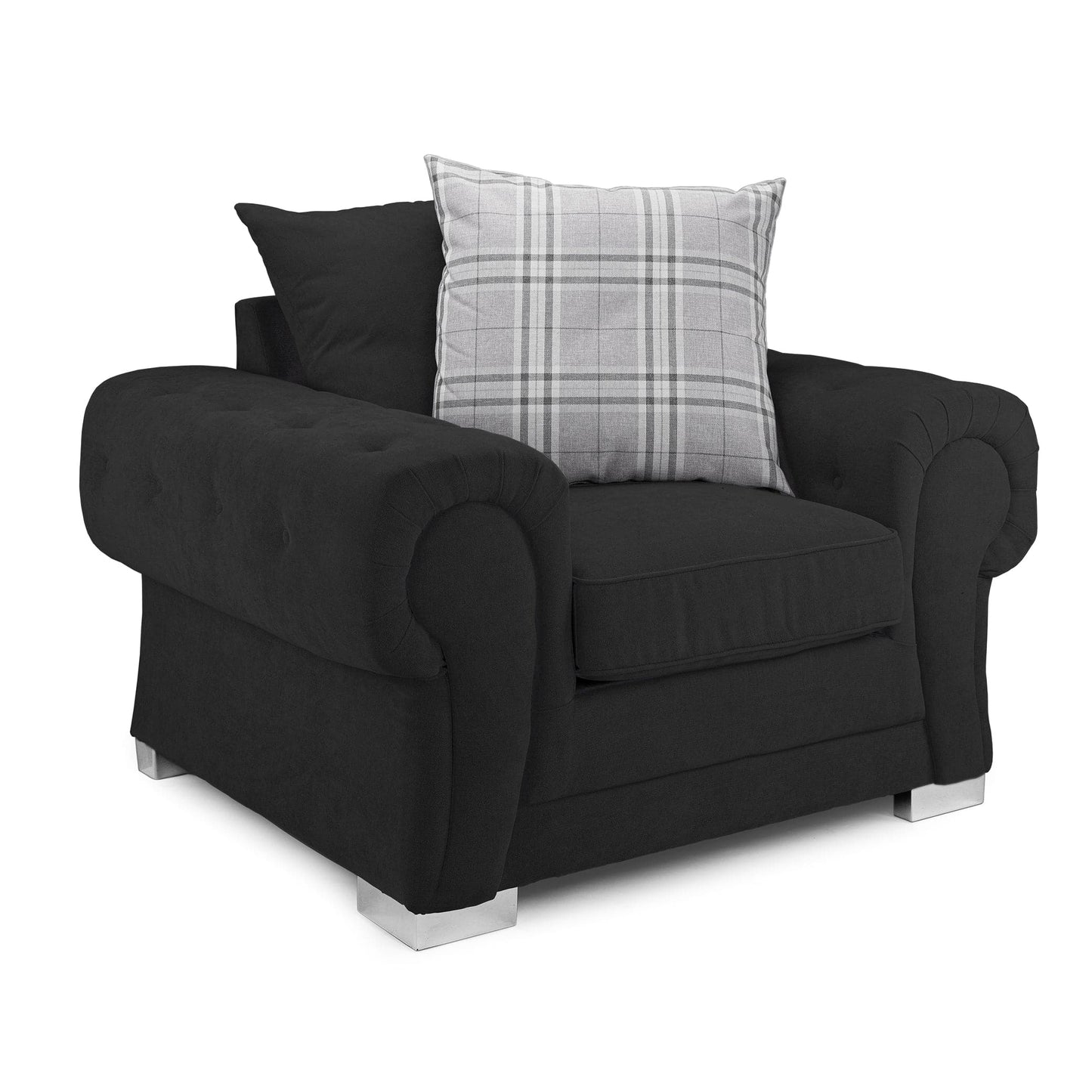 Jude Scatterback Sofa Black Armchair