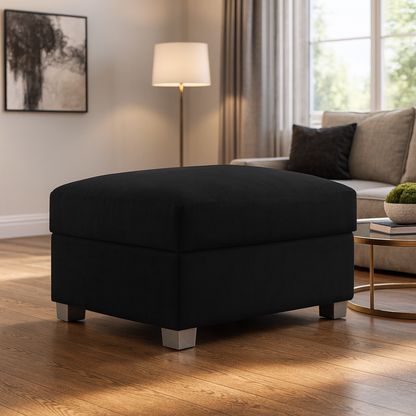 Jude Scatterback Sofa Black Footstool