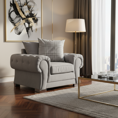 Jude Scatterback Sofa Grey Armchair