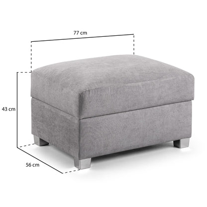Jude Scatterback Sofa Grey Footstool