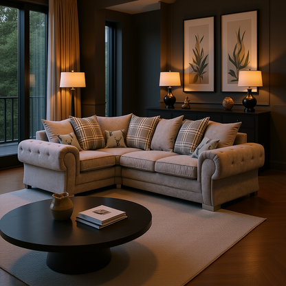 Jude Scatterback Sofa Grey Left Hand Facing Corner