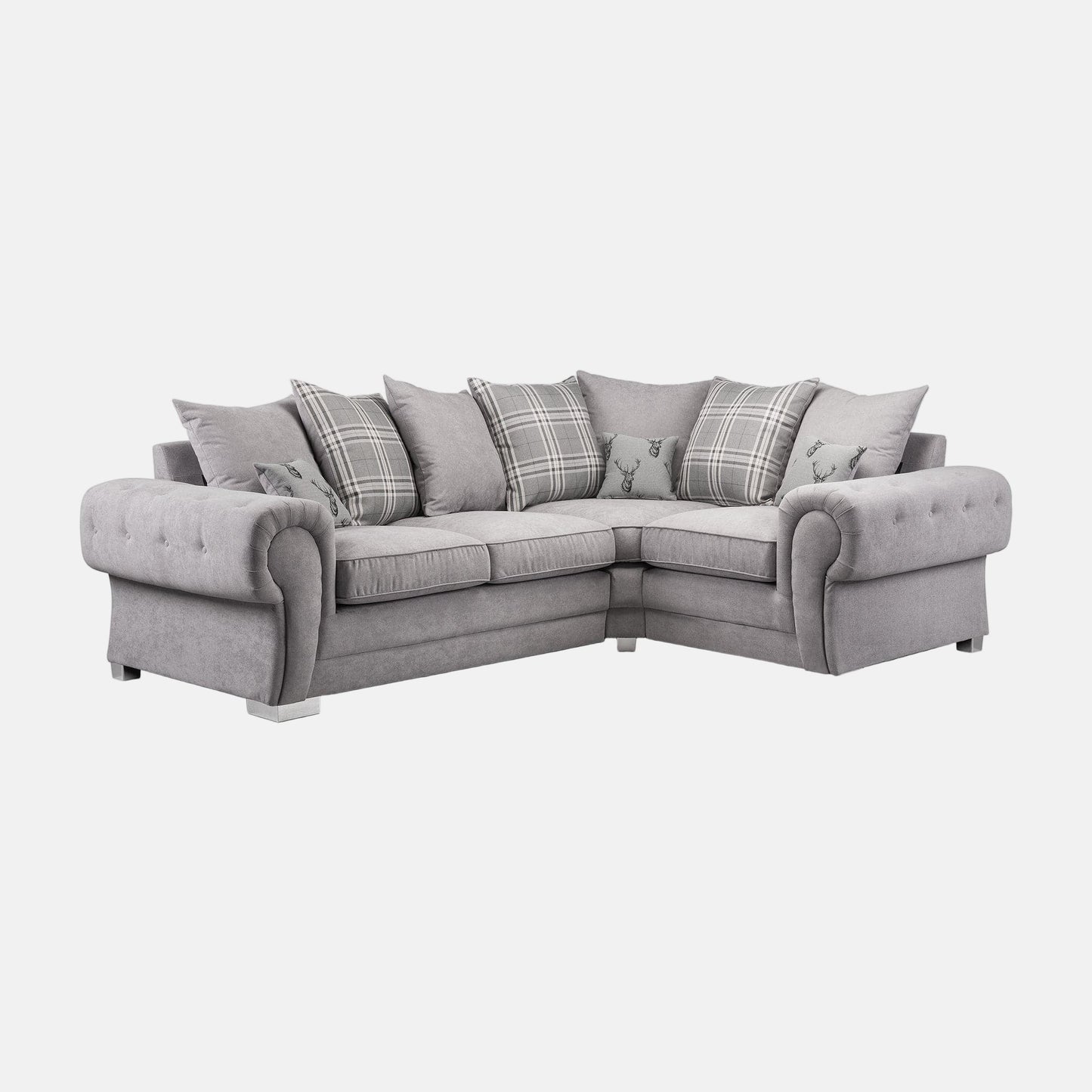 Jude Scatterback Sofa Black Right Hand Facing Corner
