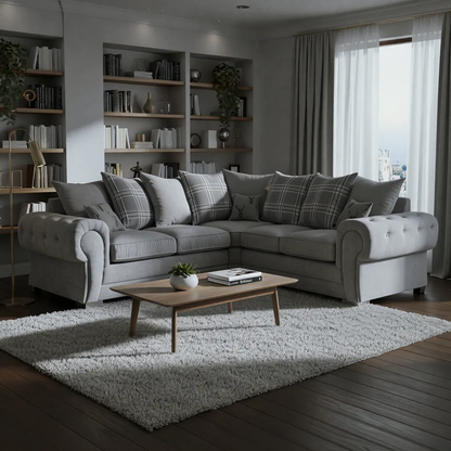 Jude Scatterback Sofa Grey Right Hand Facing Corner