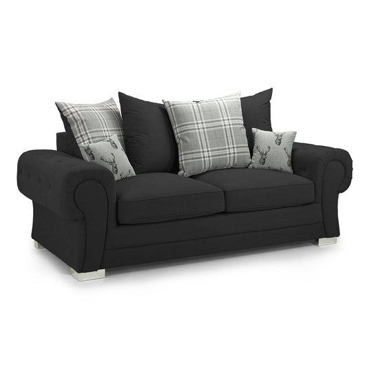Jude Scatterback Sofabed Black 3 Seater