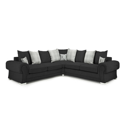 Jude Scatterback Sofabed Black Large Corner