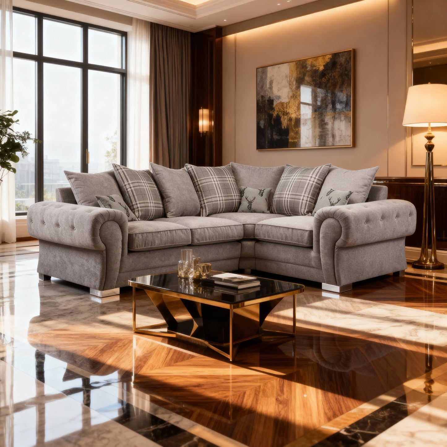 Jude Scatterback Sofabed Grey Right Hand Facing Corner