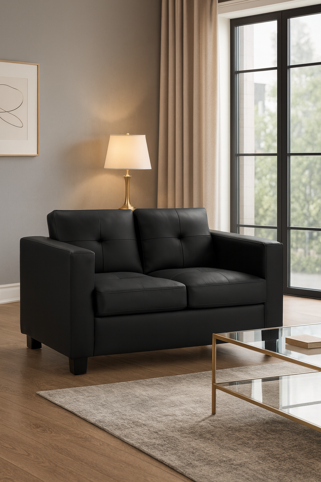 Kew 2 Seater Sofa in Black