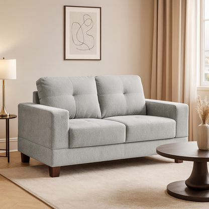 Kew 2 Seater Sofa in Grey Fabric