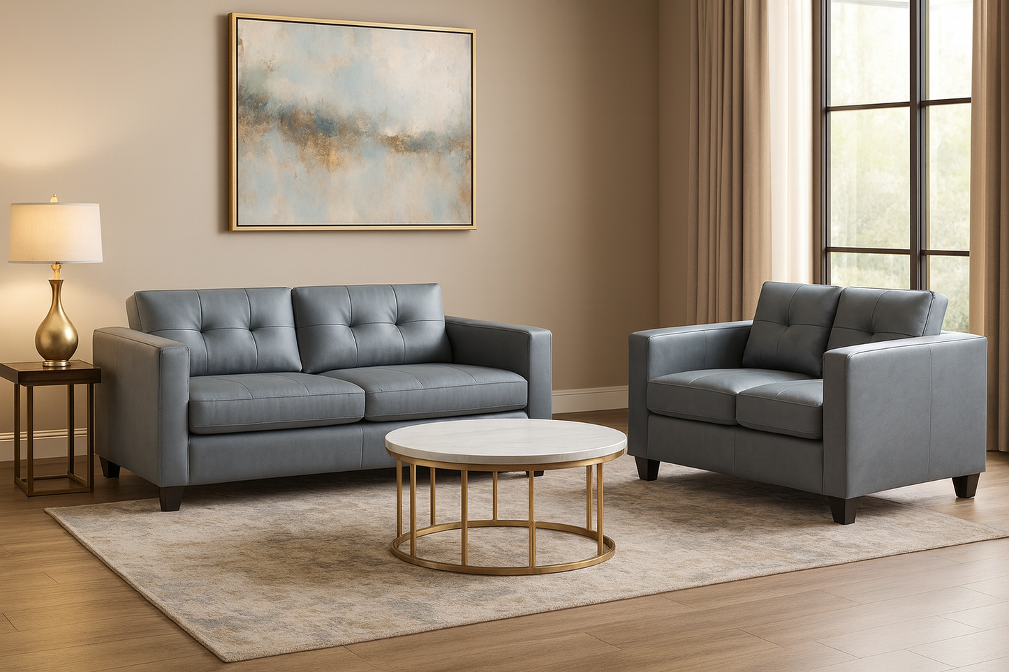 Kew 3+2 Sofa Set in Grey