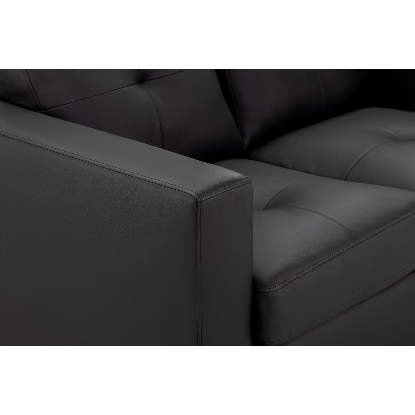 Kew 3+2 Sofa Set in Black
