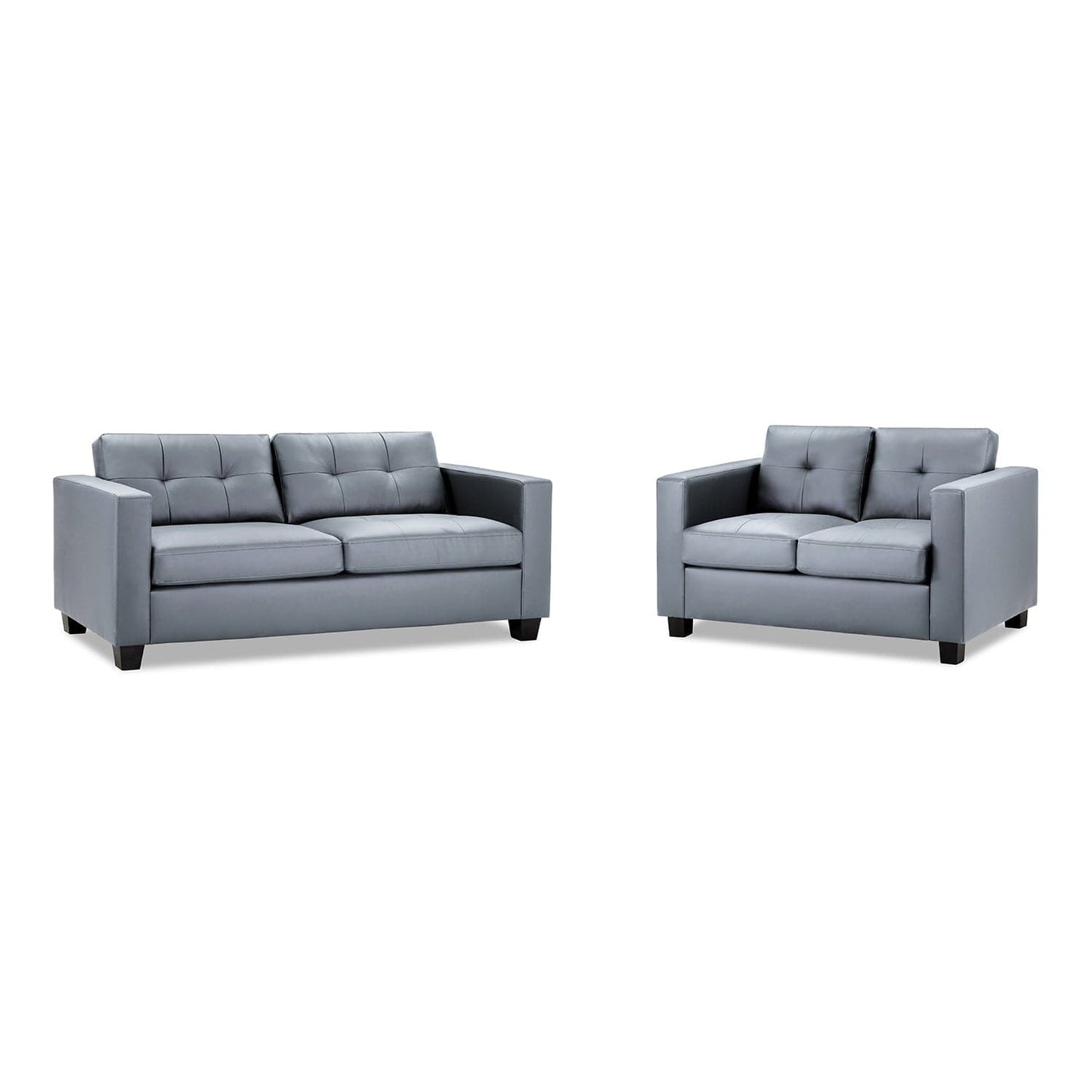 Kew 3+2 Sofa Set in Grey Fabric