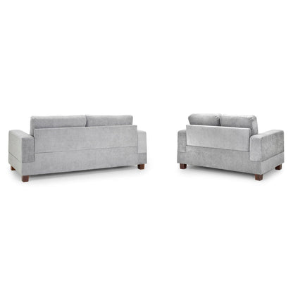 Kew 3+2 Sofa Set in Grey Fabric
