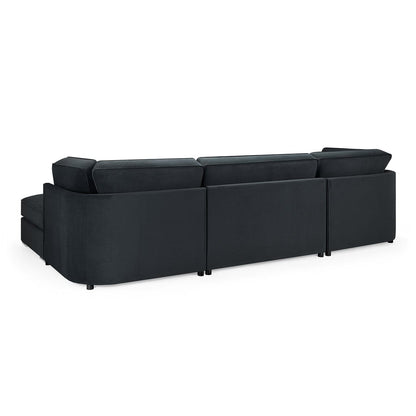 Kingsbury U Shape Corner Sofa in Slate