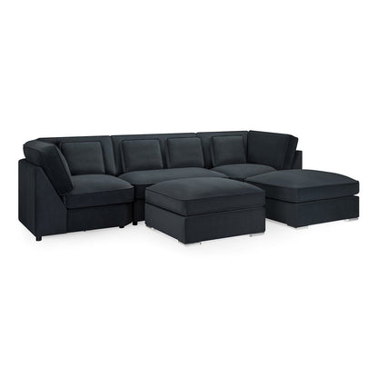 Kingsbury U Shape Corner Sofa in Slate
