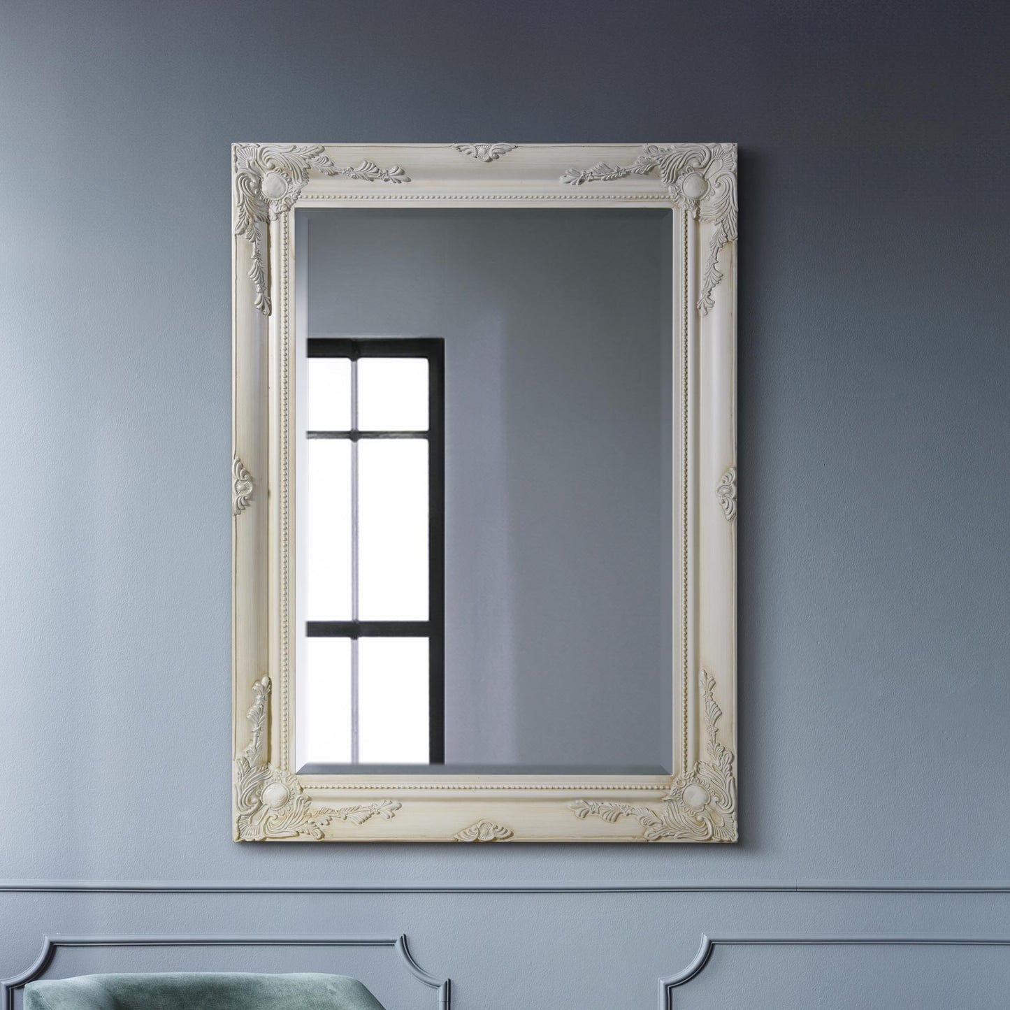 Colwell Ivory Wall Mirror 108 x 78 CM