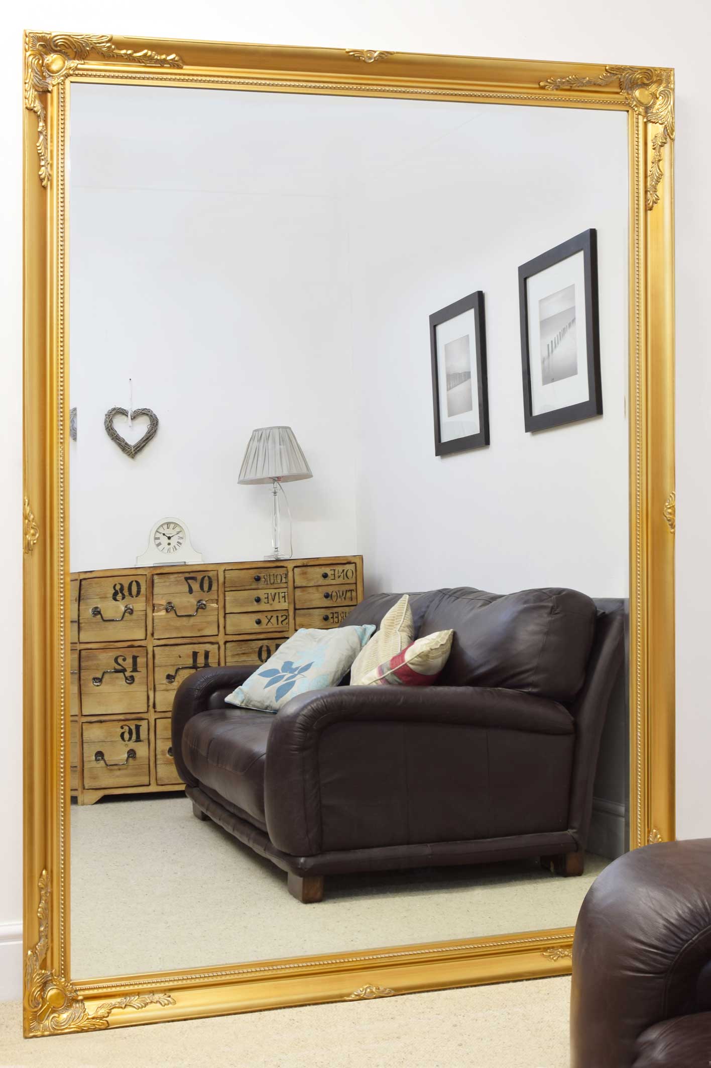 Colwell Gold Extra Large Leaner Mirror 200 x 140 CM