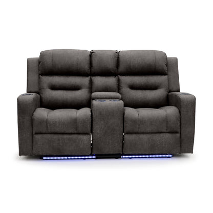 Leo Tech Recliner Sofa Brown 2 Seater