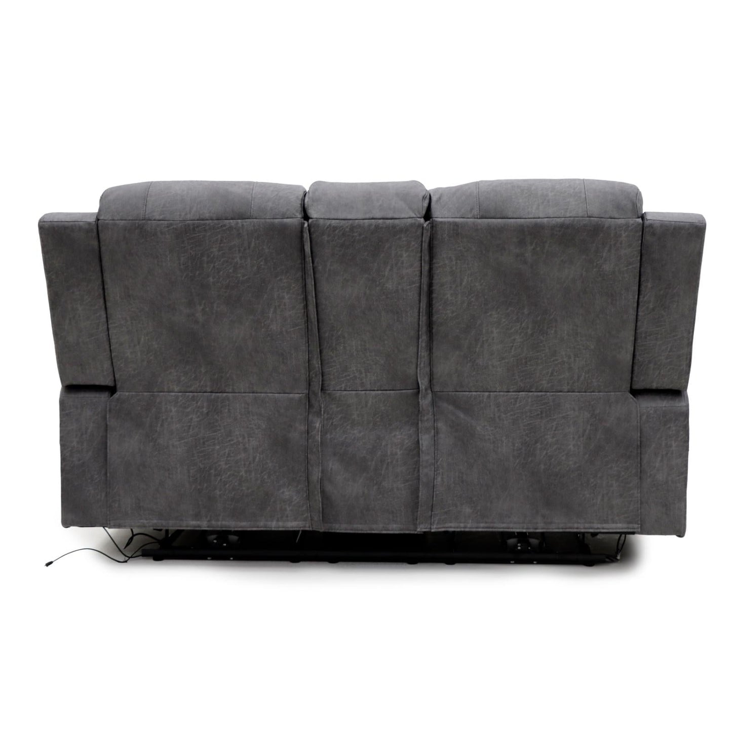 Leo Tech Recliner Sofa Grey 2 Seater