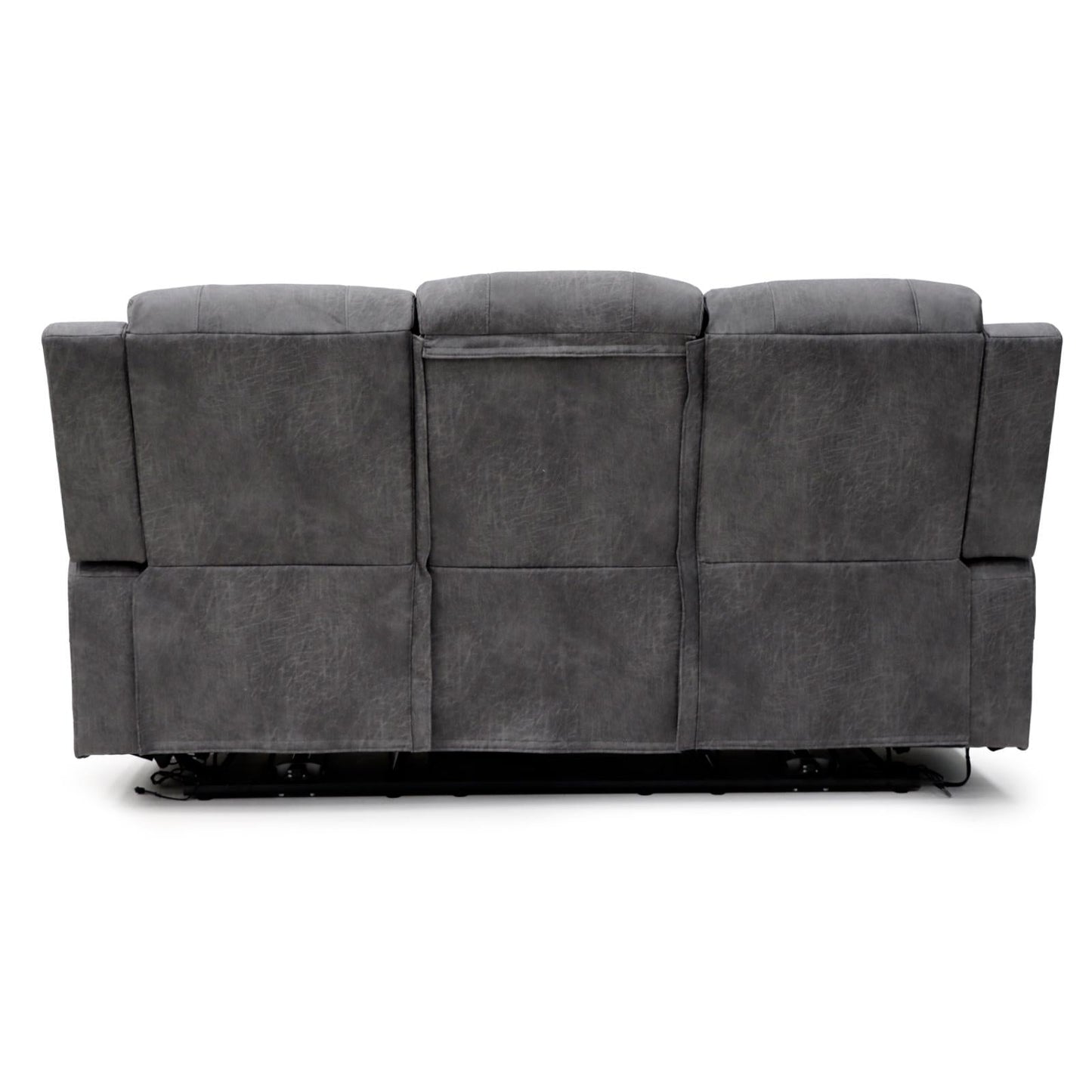 Leo Tech Recliner Sofa Grey 3 Seater
