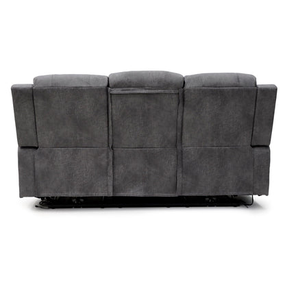 Leo Tech Recliner Sofa Grey 3 Seater