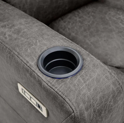 Leo Tech Recliner Sofa Brown 2 Seater