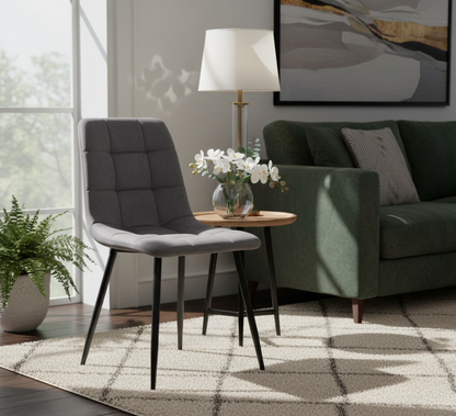 Loft Brushed Velvet Grey Dining Chair