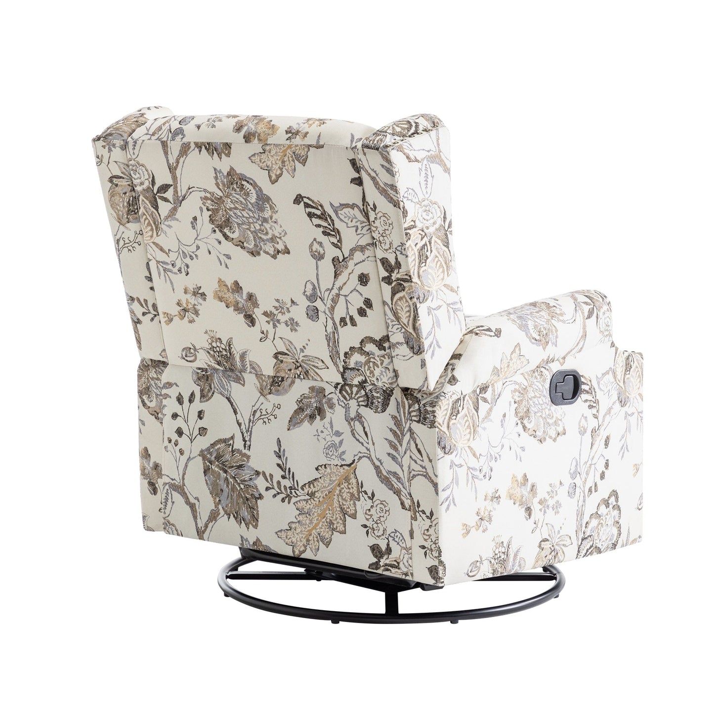 29'' W Pattern Swivel Glider Manual Push Back Recliner Chair Set of 2