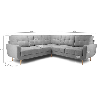 Madison Sofa Grey Large Corner