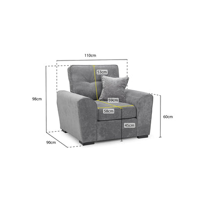 Atlas Sofa Grey Armchair