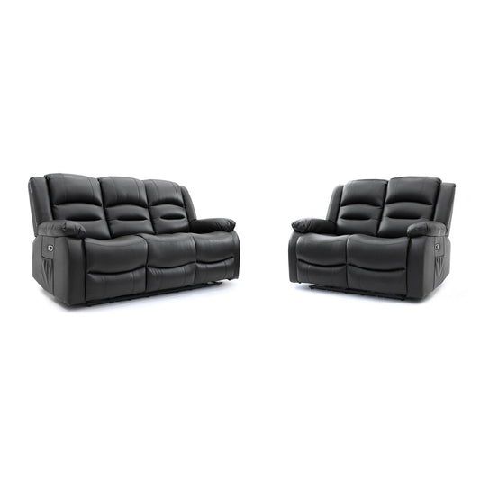 Maya Electric Recliner Sofa Black 3+2 Set